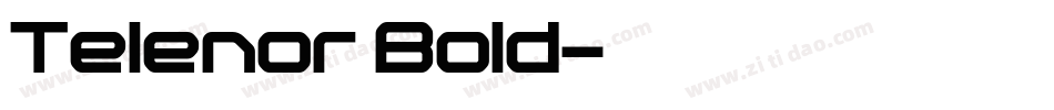 Telenor Bold字体转换